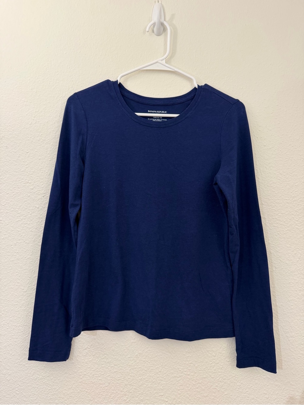 Banana Republic Navy Long Sleeve Timeless Tee